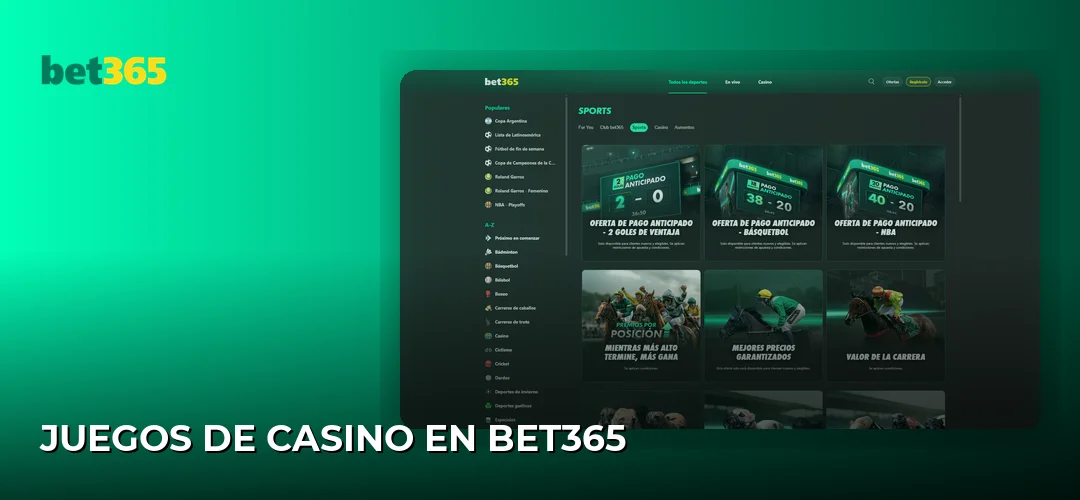 Juegos de Casino en Bet365